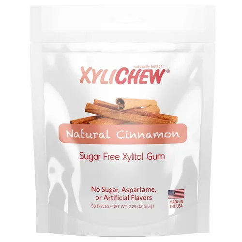 Vista 7 de Xylichew Goma de mascar 100% xilitol sin OMG, sin aspartamo, sin gluten y sin azúcar, cuidado bucal natural, alivia el mal aliento y la boca seca
