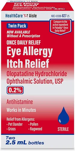 Vista 9 de HealthCareAisle Gotas para Alivio de la Picazón y el Enrojecimiento en los Ojos - Solución Oftálmica de OlopaTADINA Clorhidrato USP, 0.1% - 5mL