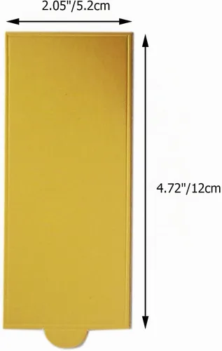 Vista 2 de 100 tableros rectangulares para tartas de 4.72 x 2.05 pulgadas