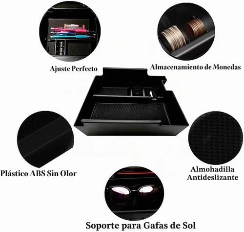 Vista 6 de Organizador de Consola Central Caja de Almacenamiento Interior compatible con Ford Explorer 2019 2018 2017 2016 2015 2014 2013 2012 Accesorios