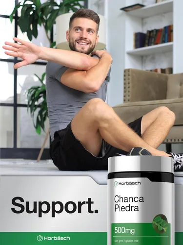 Vista 6 de Horbäach Chanca Piedra Suplemento 500 mg 150 Cápsulas Fórmula de extracto de hierbas Sin OMG y sin gluten