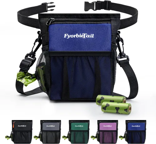 Vista 11 de Bolsa de golosinas para perros, bolsa de entrenamiento impermeable para perros de 4 tazas, manos libres, 3 formas de llevar, cierre magnético