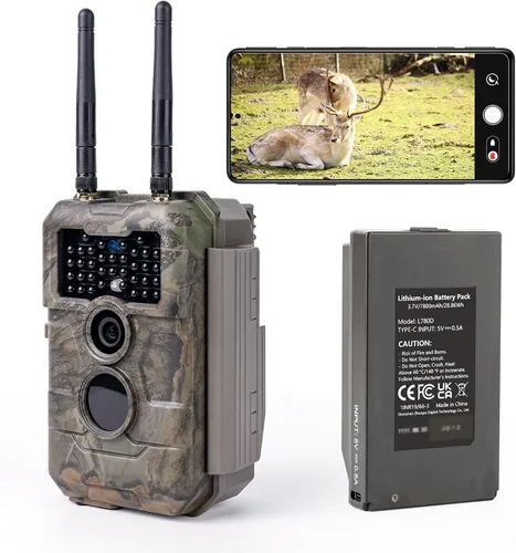 Vista 11 de GardePro Cámara E6 WiFi Trail (no celular), WiFi estable con antena externa, visualización de aplicaciones en el sitio, 64MP 1296P HD, visión