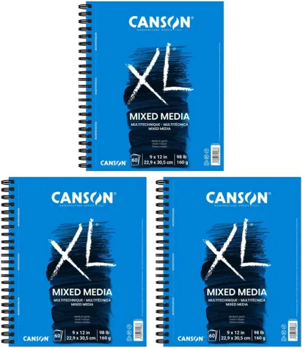 Vista 4 de Canson Bloc de medios mixtos serie XL 5-1/2" x 8-1/2", paquete de 6