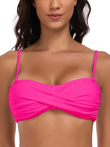 Vista 7 de Ocean Blues Bandeau - Top de natación sin tirantes Negro y blanco