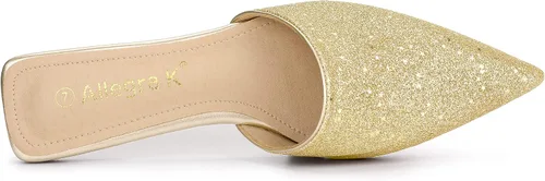 Vista 5 de Allegra K Tacones con purpurina para mujer, M