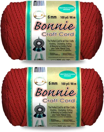Vista 7 de Pepperell Bonnie - Cordón de macramé trenzado 6 mm x 91.4 m Almendra (Paquete de 2) Cordón de polipropileno retorcido para manualidades DIY