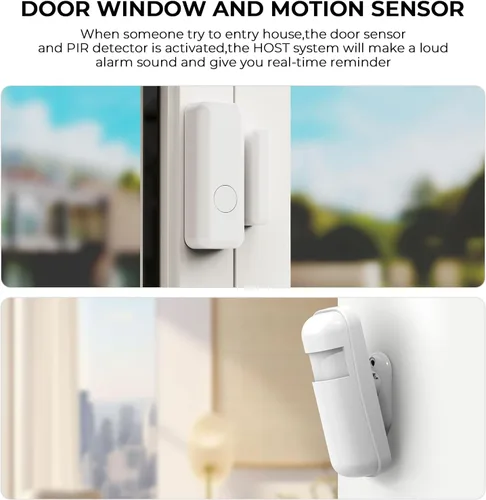Vista 4 de PGST - Sistema de alarma de seguridad para el hogar, sistemas inalámbricos de seguridad para el hogar con sensor de puerta expandible