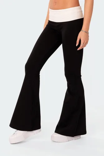 Vista 6 de KMBANGI Women Skinny Pants Low Rise Bootcut Stretchy Yoga Flare Pants Long Y2k Joggers Sweatpants Lounge Streetwear