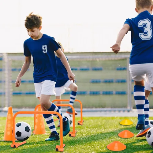 Vista 6 de Hikeen Agility Speed Training Hurdles, Adjustable Agility Training Hurdles for Football, Basketball, Soccer Hurdles Training Equipment Set