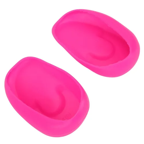 Vista 6 de Cubiertas reutilizables para los oídos de tinte para el cabello, 10 unidades de silicona impermeables para teñir el cabello, ducha, baño