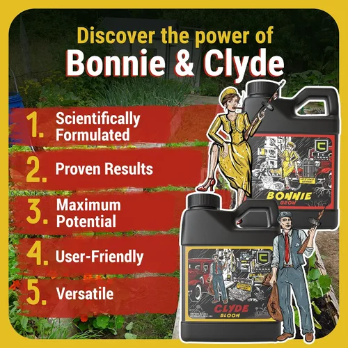 Vista 3 de Cronk Nutrients Bonnie & Clyde Autofloreciente Nutrients Bloom and Grow - Kit de nutrientes para plantas autoflorecientes que aumentan
