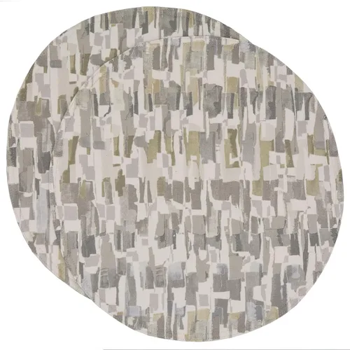 Vista 6 de Britto Moonstone - Juego de dos manteles individuales en forma de cuña con estampado gris