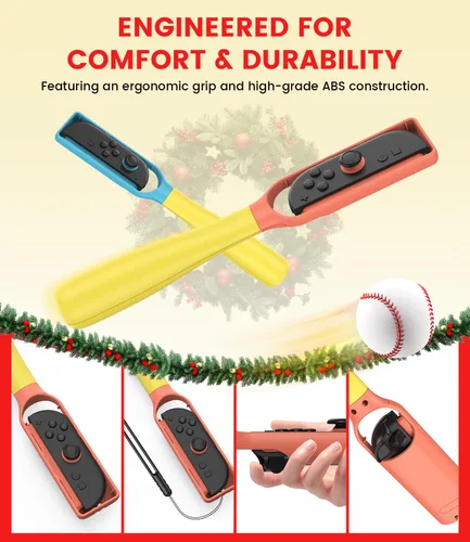 Vista 4 de Baseball Stick Game Accessories Compatible with Nintendo Switch 21