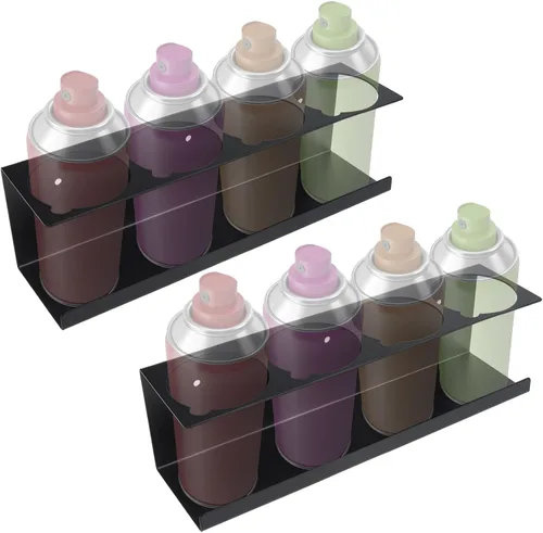 Vista 12 de RealPlus Soporte para latas de aerosol, organizador de 4 latas, soporte de acero resistente montado en la pared para garaje y espacio de trabajo