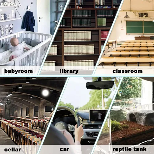 Vista 7 de Termómetro y medidor de humedad para reptiles Termómetro digital de terrario rectangular Accesorios para jaula de dragón barbudo Medidor