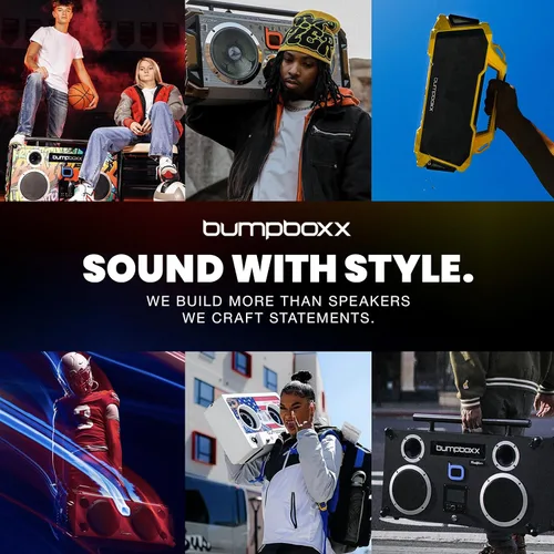Vista 8 de Bumpboxx Flare8 Pro Bluetooth Boombox, NYC Graffiti, 2 micrófonos Graffiti de Nueva York