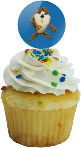 Vista 5 de Looney Tunes Taz Wild Man - Juego de 6 piezas para decoración de cupcakes