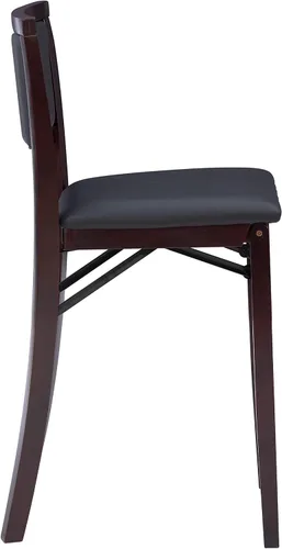 Vista 10 de Linon Faulkner - Taburete plegable de 24 pulgadas, color marrón oscuro y espresso