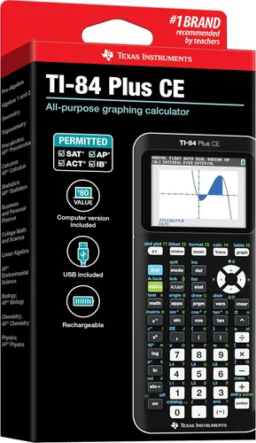 Vista 6 de Calculadora gráfica TI84PLSCEBLUBRY de Texas Instruments, Negro
