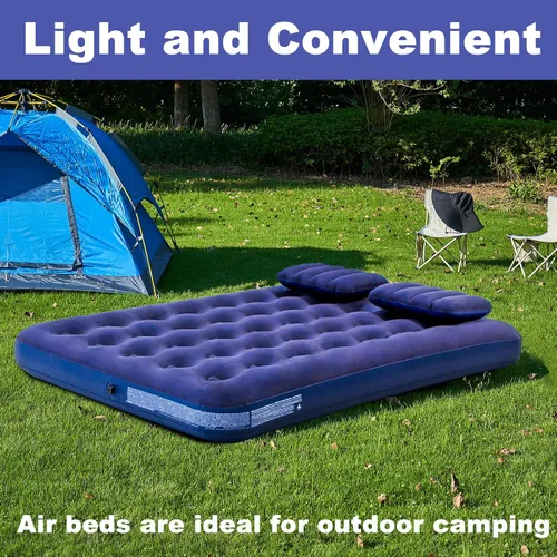 Vista 2 de DIMAR GARDEN Colchón de Aire de Tamaño Completo para Acampada, Cama Hinchable con Almohada, Incluye Bomba de Mano