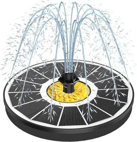 Vista 7 de Yzert Fuentes solares de baño para pájaros, bomba solar de fuente de panel de vidrio de 3.5 W para baño de pájaros, sin batería, fuente de agua