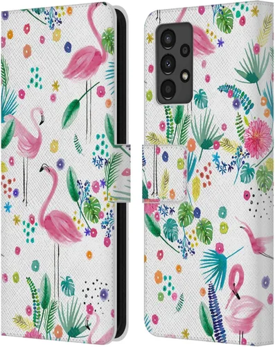 Vista 35 de Head Case Designs Officially Licensed Ninola Brushstrokes Black Summer Patterns Leather Wallet Case Compatible with Samsung Galaxy A07 4G
