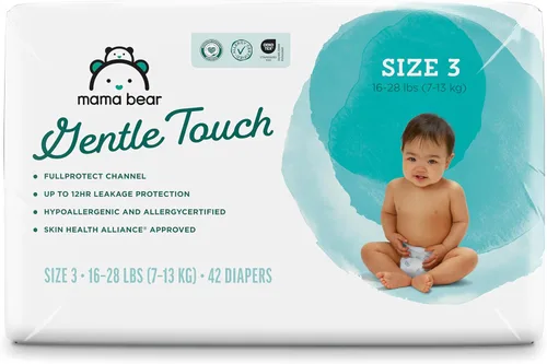 Vista 12 de Marca Amazon - Pañales Mama Bear de toque suave, talla 1, 50
