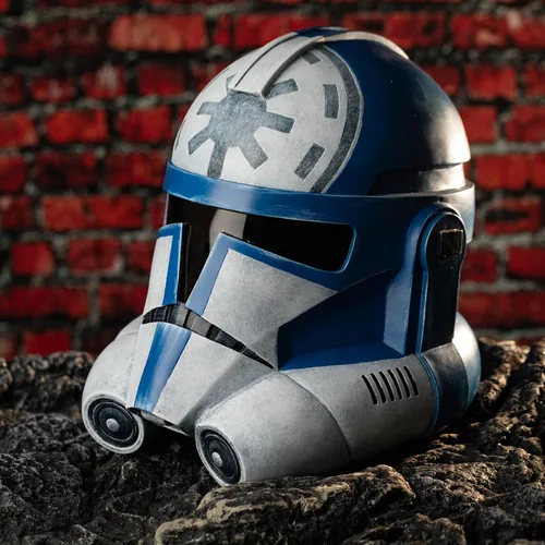 Vista 4 de DressVoguer Casco de soldado clon estilo portátil de resina de lujo, accesorios de cosplay, versión de colección