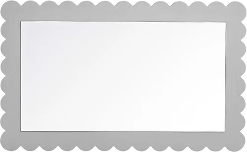 Vista 7 de Modway Emmeline Espejo de pared rectangular festoneado en gris claro