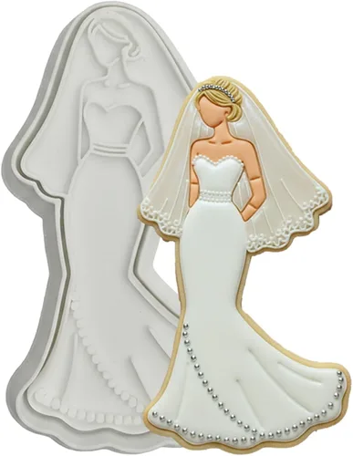 Vista 16 de Juego de 11 cortadores de galletas de amor con sello 3D de ácido poliláctico (PLA) para cocina, pastel, vestido de boda, formas de anillo de amor