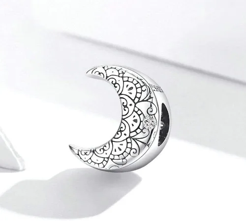 Vista 5 de Abalorio de plata de ley 925 con diseño de ojo del diablo con la mano de Fátima para pulsera Pandora