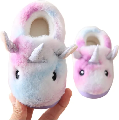 Vista 2 de Pantuflas peludas para niñas y niños pequeños