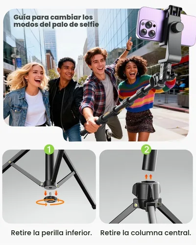 Vista 5 de CAMBOFOTO - Trípode de 82 pulgadas de alto para iPhone con cuello de cisne y control remoto, soporte