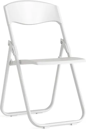Vista 19 de Flash Furniture HERCULES Series - Silla plegable de plástico blanco