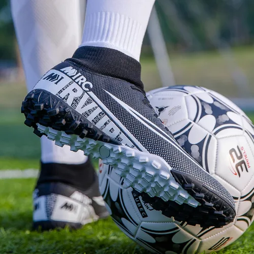 Vista 5 de Zquaus Tacos de fútbol para hombre, zapatos de fútbol atléticos para caminar, tacos para entrenamiento al aire libre