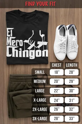 Vista 5 de ShirtBANC El Mero Chingon Mens Graphic Shirt, Original, Godfather Tee, S-3XL