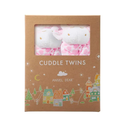 Vista 4 de Set de muñecos para abrazar Angel Dear, Cuddle Twins., Azul Elephant