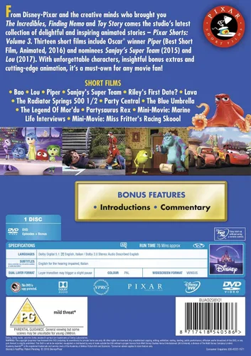 Vista 3 de Pixar Short Films Collection Vol 3 DVD