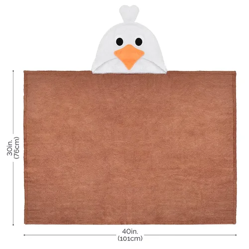 Vista 2 de Natemia Toallas de bebé con capucha de alta calidad, toalla de baño ultra suave con diseño de animales, toalla de baño para niños y niñas, toallas