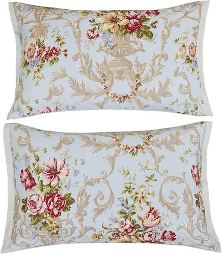 Vista 7 de ABREEZE Juego de sábanas de algodón egipcio tamaño individual (1000 hilos) floral y fundas de almohada (4 piezas), sábanas de algodón egipcio