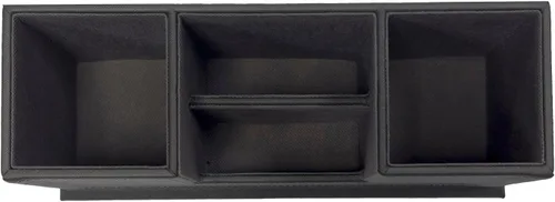 Vista 8 de UnionBasic - Organizador de escritorio de cuero sintético con 4 compartimentos, para tarjetas, bolígrafos, lápices, teléfonos celulares, suministros