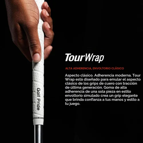 Vista 2 de Golf Pride Tour Wrap Golf Grip, White, Standard & Midsize