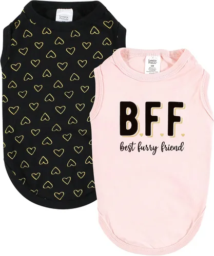 Vista 23 de Luvable Friends Camisetas de algodón para perros y gatos, 2 unidades, camuflaje plátano, talla XS