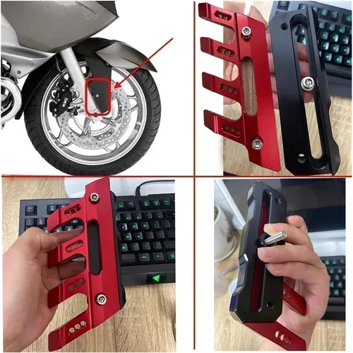 Vista 6 de Para Yamaha XT660Z XT660R Tenere Motocicleta Guardabarros Protector de Horquilla Delantera Bloque Protector de Guardabarros Delantero AntiCaída Negro