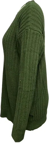 Vista 6 de Suéter de punto con cuello redondo para mujer, suéter informal de manga completa para invierno y otoño, suéter suave con huecos