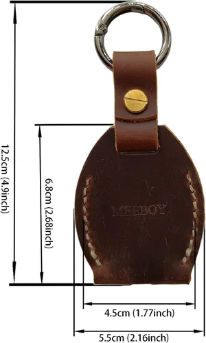 Vista 2 de Handmade Keychain Leather Protective Key Holder Large Capacity Protective Case Key Cover Protective Case Keychain
