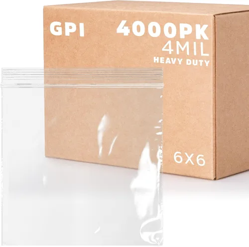 Vista 36 de Bolsas reutilizables de plástico transparente con cremallera – Paquete de 100 unidades GPI a granel de 2 x 3 pulgadas de grosor, resistentes