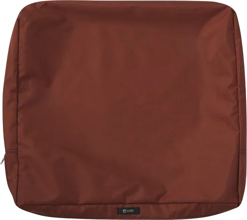 Vista 21 de Classic Accessories Ravenna - Funda de cojín de respaldo de patio resistente al agua, 25 x 22 x 4 pulgadas, color espresso