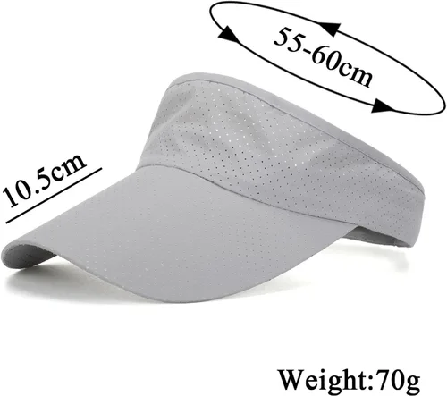 Vista 3 de Visera para mujer, visera clásica de bobina sólida, visera de golf con visera de bobina para correr y tenis